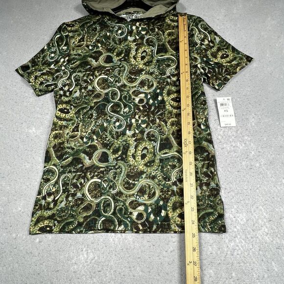 International Concepts Hooded Shirt Men's X-Small Green Snake Print XS NWT - Picture 7 of 11